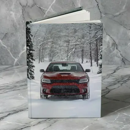 Dodge Charger Red Muscle Car Winter Snow