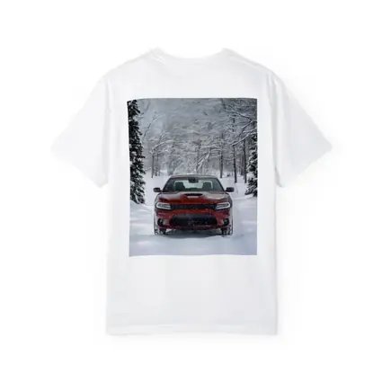 Dodge Charger Red Muscle Car Winter Snow