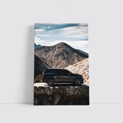 Dodge Durango Black SUV Mountain Background