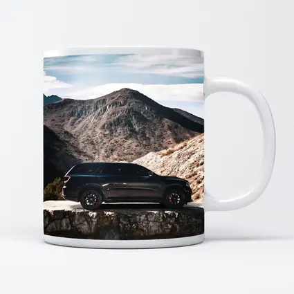 Dodge Durango Black SUV Mountain Background