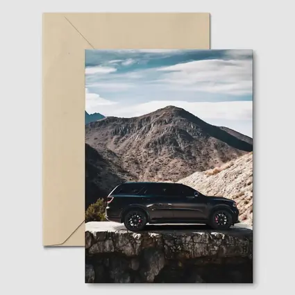 Dodge Durango Black SUV Mountain Background