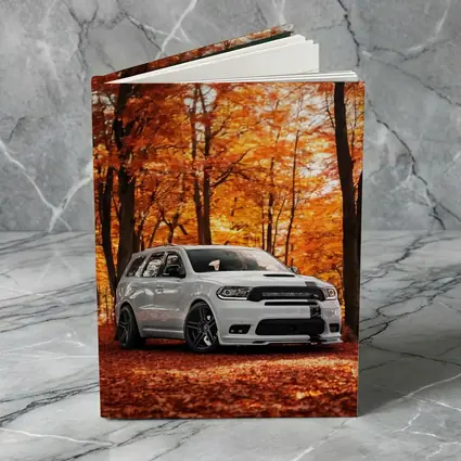 Dodge Durango White SUV Autumn Forest