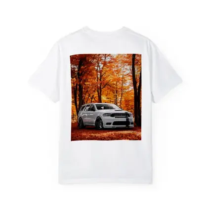 Dodge Durango White SUV Autumn Forest