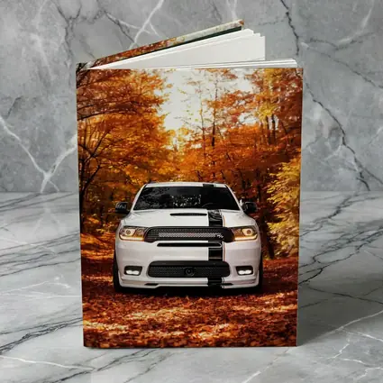 Dodge Durango White SUV Autumn Forest