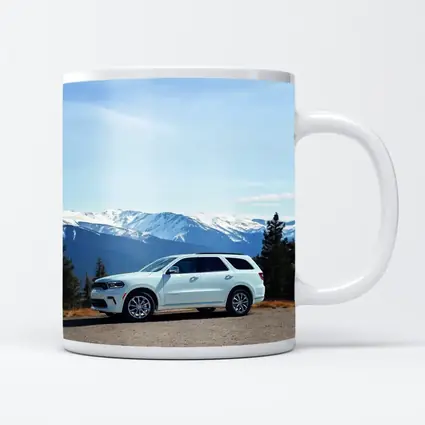 Dodge Durango SUV Snow Capped Mountain Backdrop