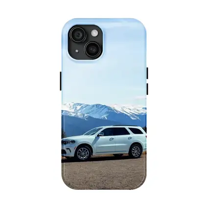 Dodge Durango SUV Snow Capped Mountain Backdrop
