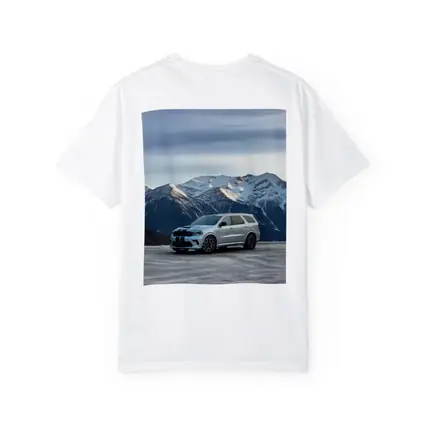 Dodge Durango Silver SUV Snowy Mountain Backdrop