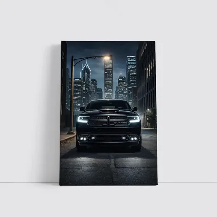 Dodge Durango Black SUV City Night