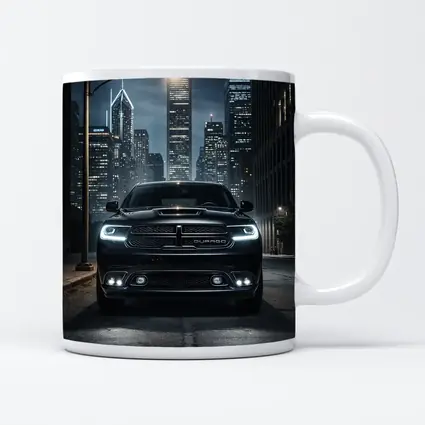 Dodge Durango Black SUV City Night