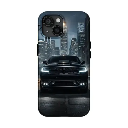 Dodge Durango Black SUV City Night