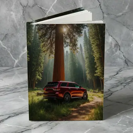 Dodge Durango Red SUV Forest Setting