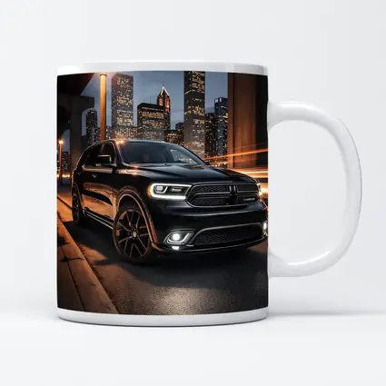 Dodge Durango Black SUV City Night