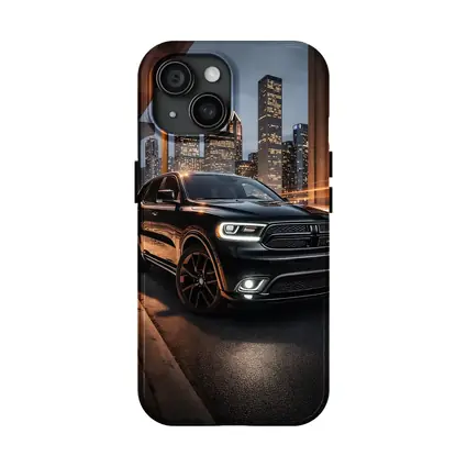 Dodge Durango Black SUV City Night