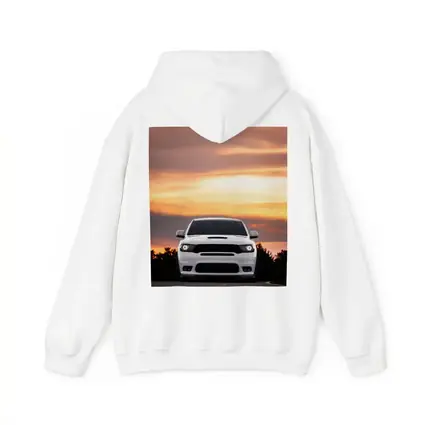 Dodge Durango White SUV Sunset Sky