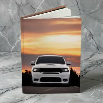 Dodge Durango White SUV Sunset Sky