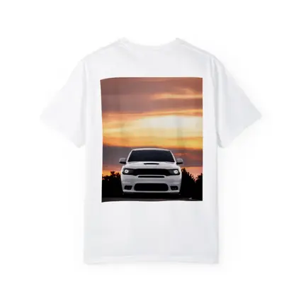 Dodge Durango White SUV Sunset Sky