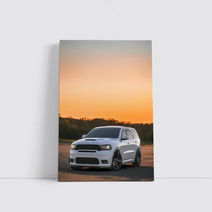 Dodge Durango SRT White Sunset Sky