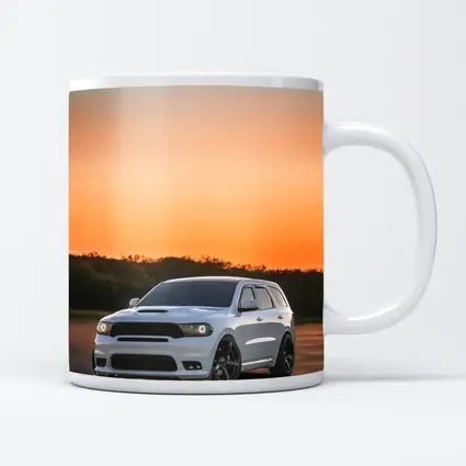 Dodge Durango SRT White Sunset Sky