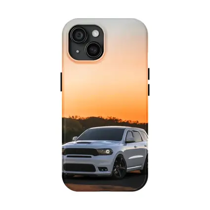 Dodge Durango SRT White Sunset Sky