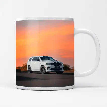 Dodge Durango White Stripes Sunset Sky