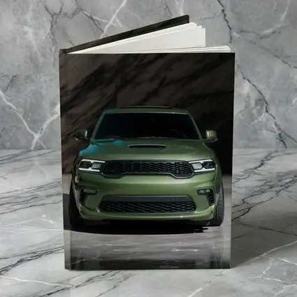 Dodge Durango Green Front View Marble Background