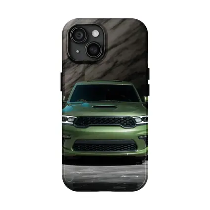 Dodge Durango Green Front View Marble Background