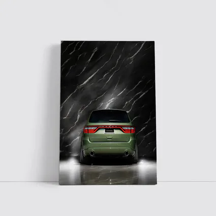 Dodge Durango Green Rear Marble Background