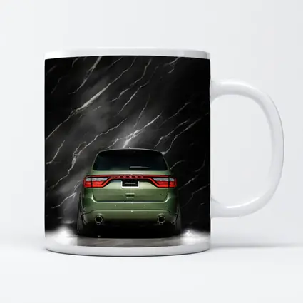 Dodge Durango Green Rear Marble Background