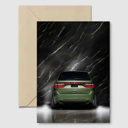 Dodge Durango Green Rear Marble Background