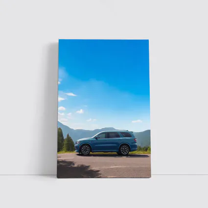Dodge Durango Blue SUV Mountain Road