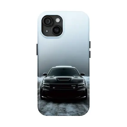 Dodge Charger SRT Black Snow Winter Scene