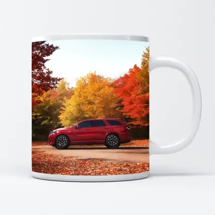 Dodge Durango Red SUV Autumn Forest
