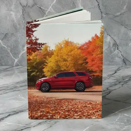 Dodge Durango Red SUV Autumn Forest