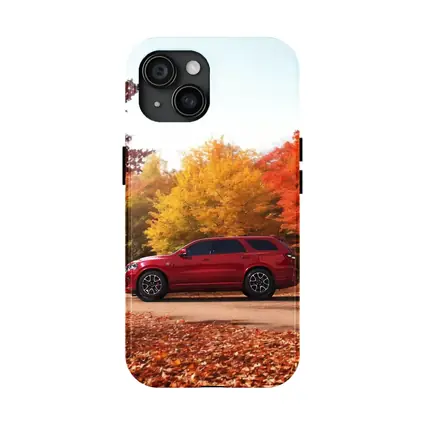 Dodge Durango Red SUV Autumn Forest