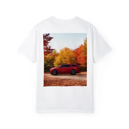 Dodge Durango Red SUV Autumn Forest