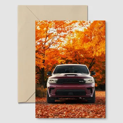 Dodge Durango SRT Front View Autumn Trees