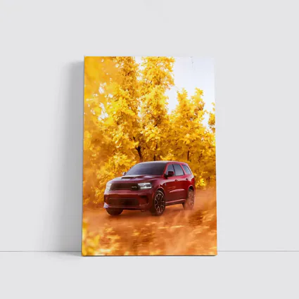 Dodge Durango SRT Red Autumn Forest Drive