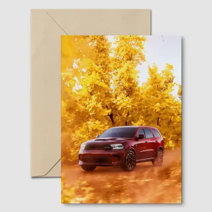 Dodge Durango SRT Red Autumn Forest Drive