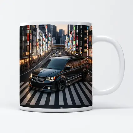 Dodge Grand Caravan Black Tokyo City Streets