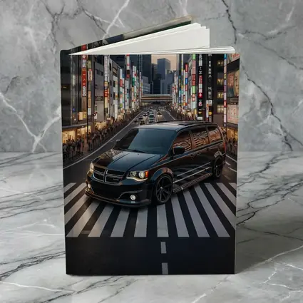 Dodge Grand Caravan Black Tokyo City Streets