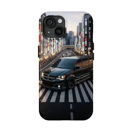 Dodge Grand Caravan Black Tokyo City Streets