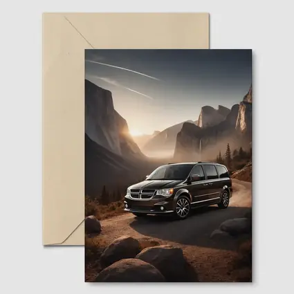 Dodge Grand Caravan Mountain Sunset Landscape