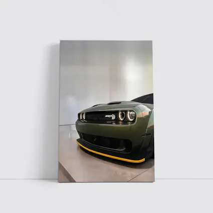 Dodge Challenger SRT Hellcat Green Front View