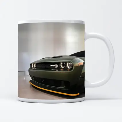 Dodge Challenger SRT Hellcat Green Front View