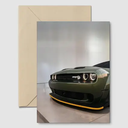 Dodge Challenger SRT Hellcat Green Front View