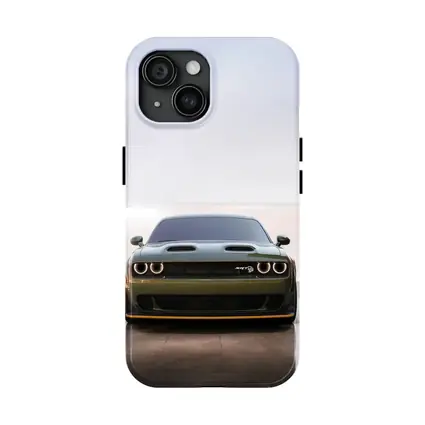 Dodge Challenger SRT Hellcat Green Front View