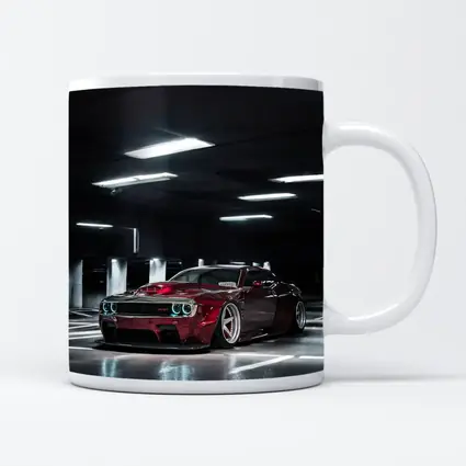 Dodge Challenger Red Wide Body Parking Garage