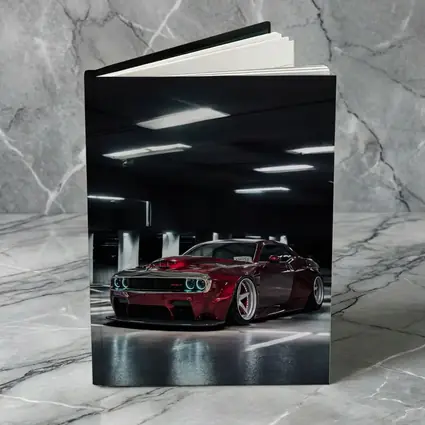 Dodge Challenger Red Wide Body Parking Garage