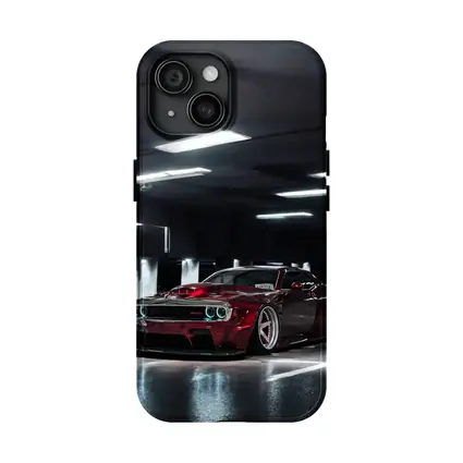 Dodge Challenger Red Wide Body Parking Garage