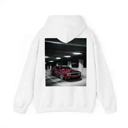 Dodge Challenger Hellcat Red Parking Garage
